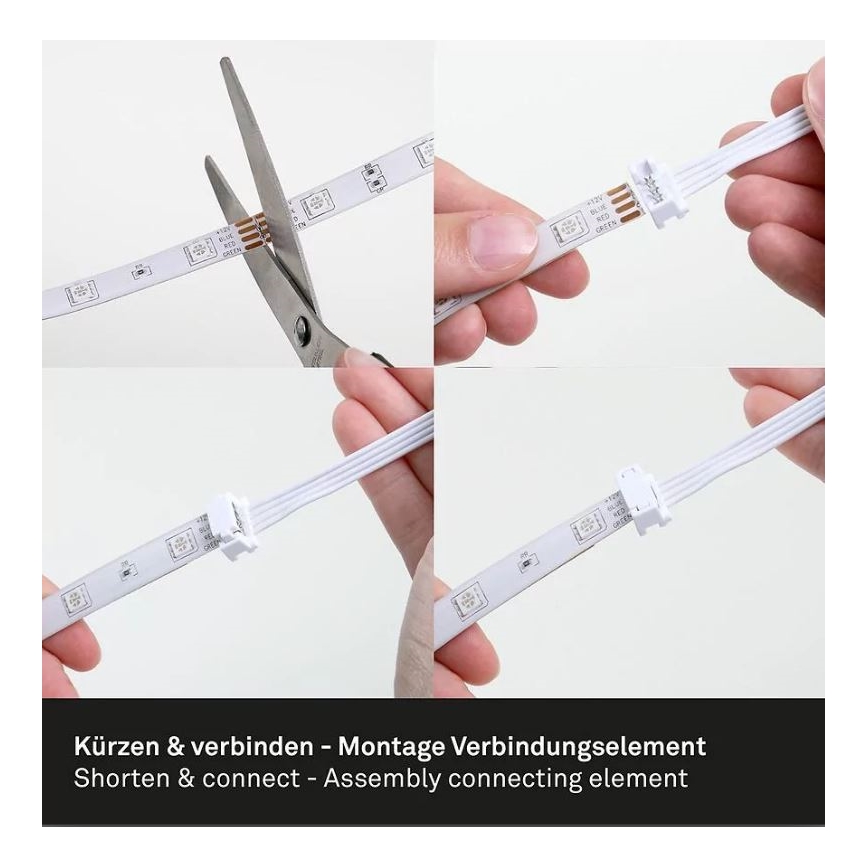 Brilo - LED RGBW Himmennettävä nauha 6,5m LED/22W/230V + kauko-ohjaus