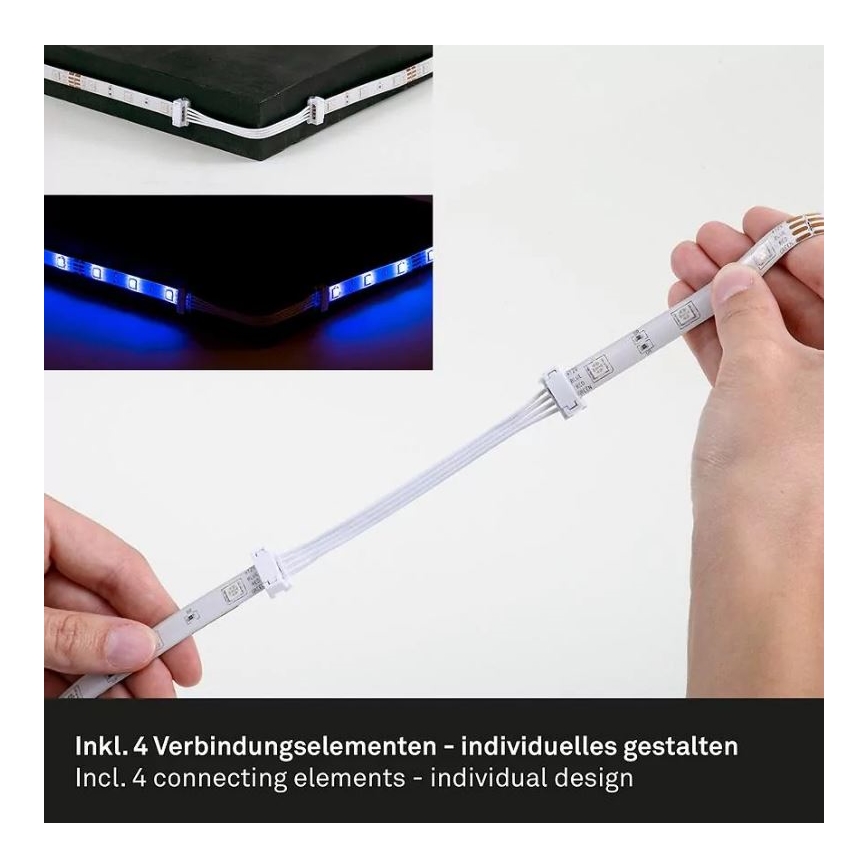 Brilo - LED RGBW Himmennettävä nauha 6,5m LED/22W/230V + kauko-ohjaus