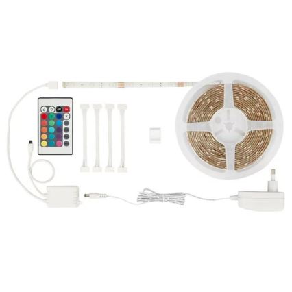 Brilo - LED RGBW Himmennettävä nauha 6,5m LED/22W/230V + kauko-ohjaus