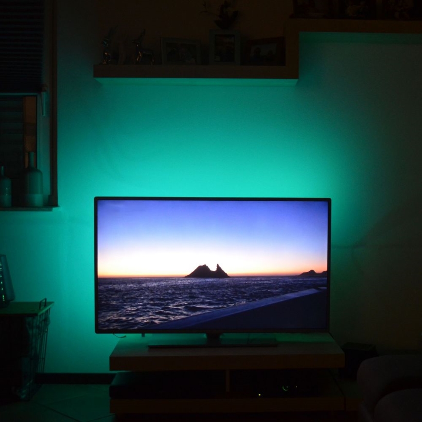 Brilo - LED RGBW himmennettävä TV-nauha 3m LED/2,5W/USB + kaukosäädin