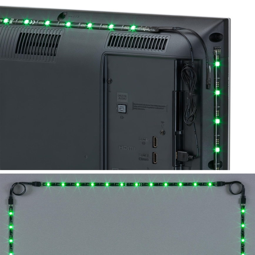 Brilo - LED RGBW himmennettävä TV-nauha 3m LED/2,5W/USB + kaukosäädin