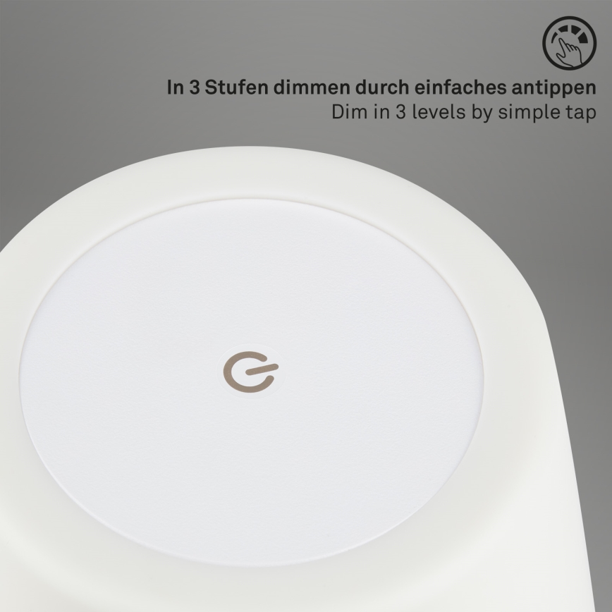 Brilo - LED ulkokäyttöön himmennettävä ladattava lamppu LED/3W/5V IP44 2000 mAh