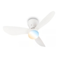 Brilo - LUFITO himmennettävä LED-kattotuuletin LED/15W/230V 3000/4000/6000K valkoinen + kaukosäädin