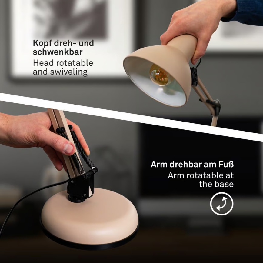 Brilo - PIXA pöytälamppu 1xE14/25W/230V beige