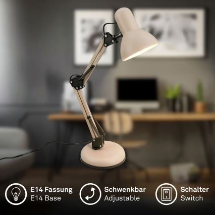 Brilo - PIXA pöytälamppu 1xE14/25W/230V beige