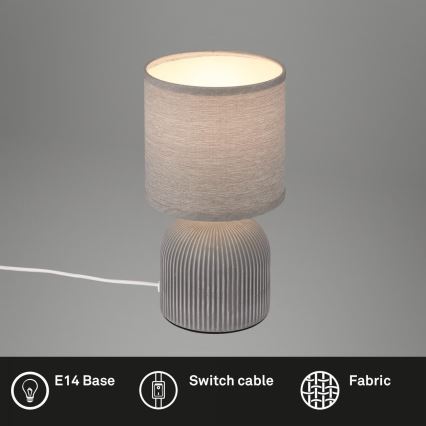 Brilo - pöytälamppu INO 1xE14/10W/230V harmaa