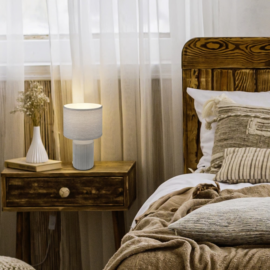 Brilo - Pöytälamppu INO 1xE14/10W/230V harmaa