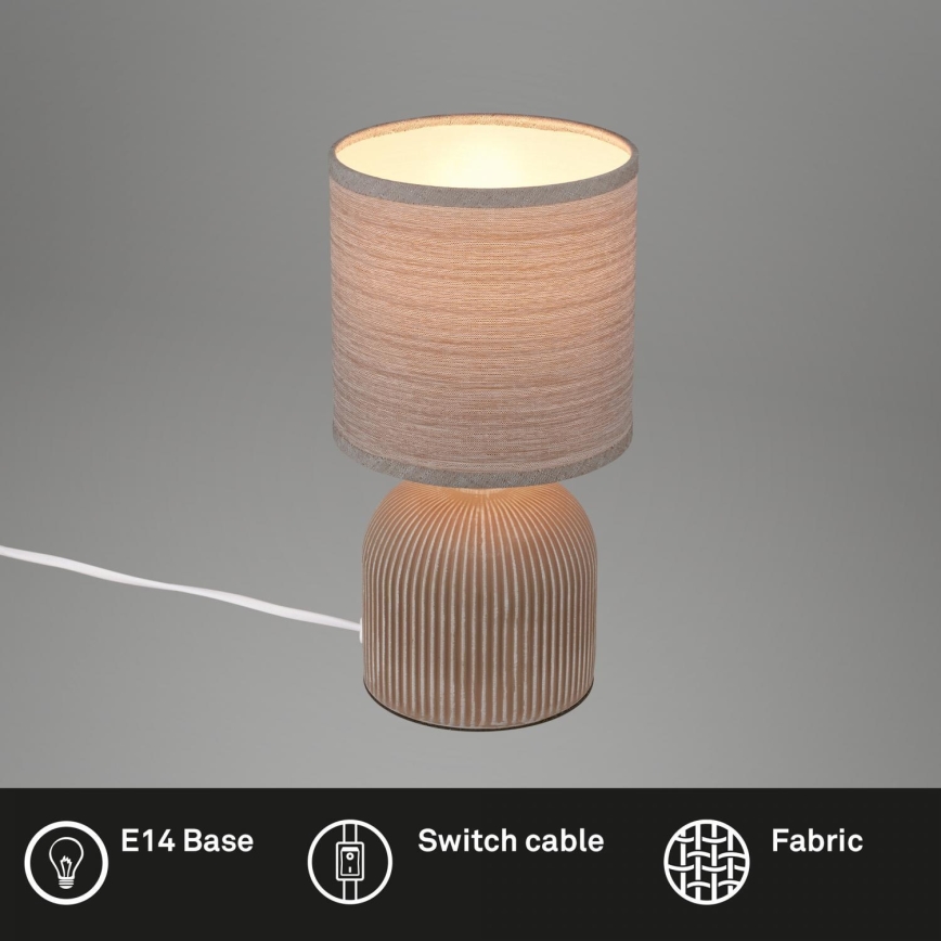 Brilo - Pöytälamppu INO 1xE14/10W/230V ruskea