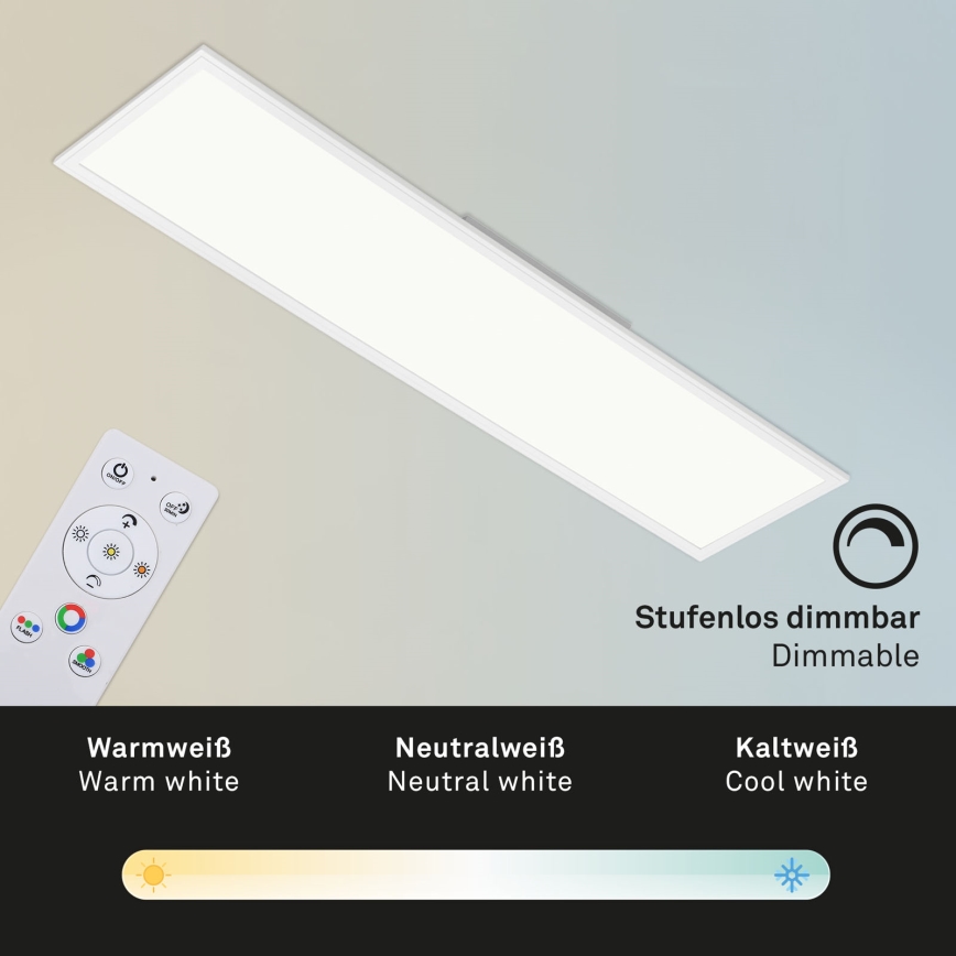 Brilo - RGBW Himmennettävä kattovalaisin SLIM LED/40W/230V 3000-6500K + kauko-ohjaus