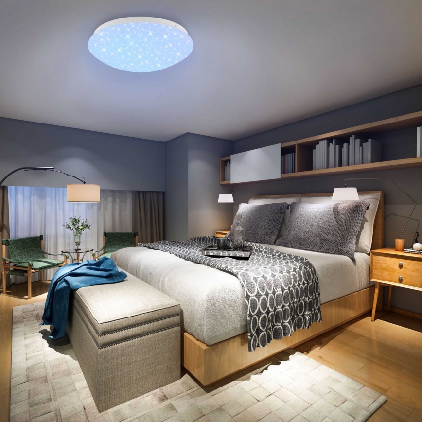 Brilo - RGBW Himmennettävä kattovalaisin STARRY SKY LED/10W/230V + kauko-ohjaus