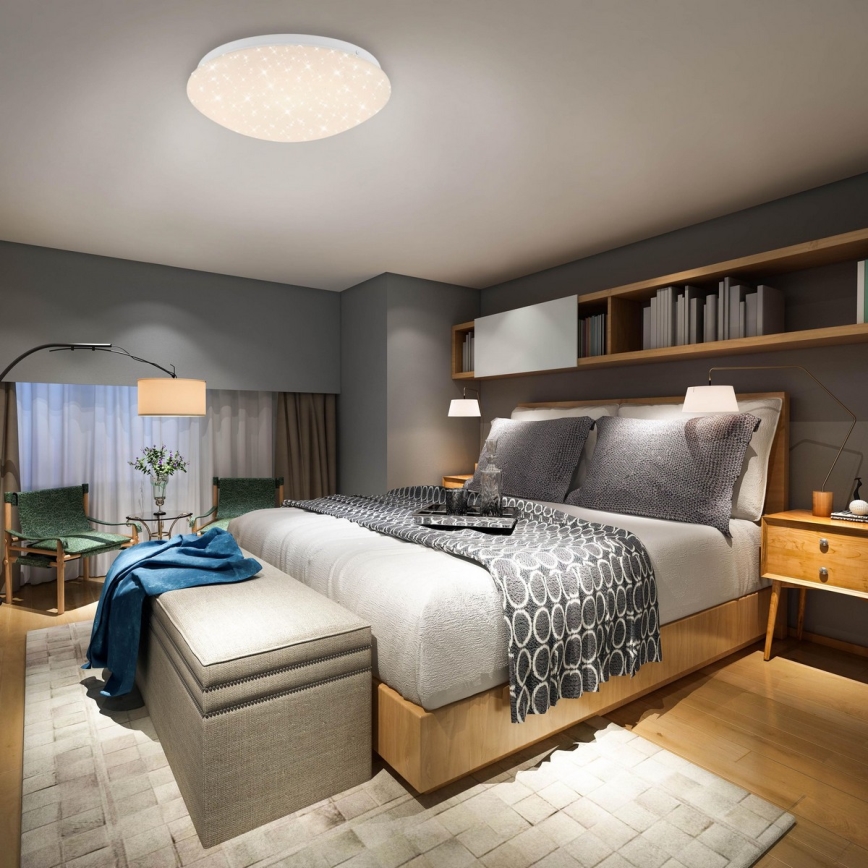 Brilo - RGBW Himmennettävä kattovalaisin STARRY SKY LED/10W/230V + kauko-ohjaus