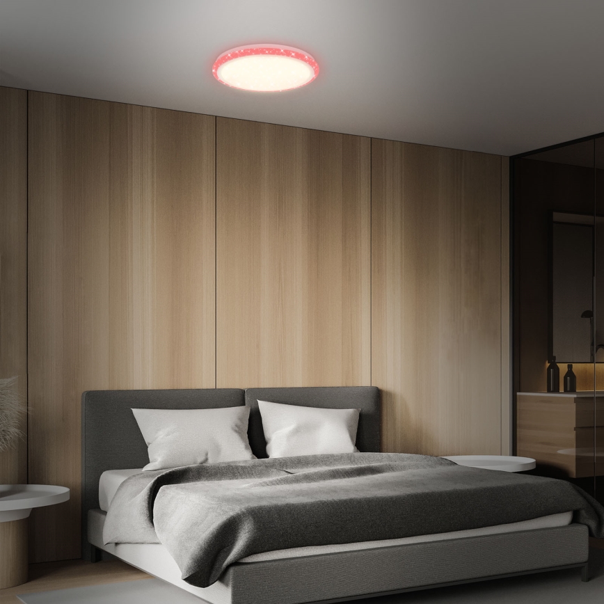 Brilo - RGBW Himmennettävä kattovalaisin STARRY SKY LED/24W/230V 3000-6500K + kauko-ohjaus