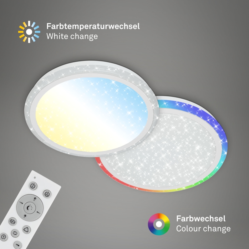 Brilo - RGBW Himmennettävä kattovalaisin STARRY SKY LED/24W/230V 3000-6500K + kauko-ohjaus