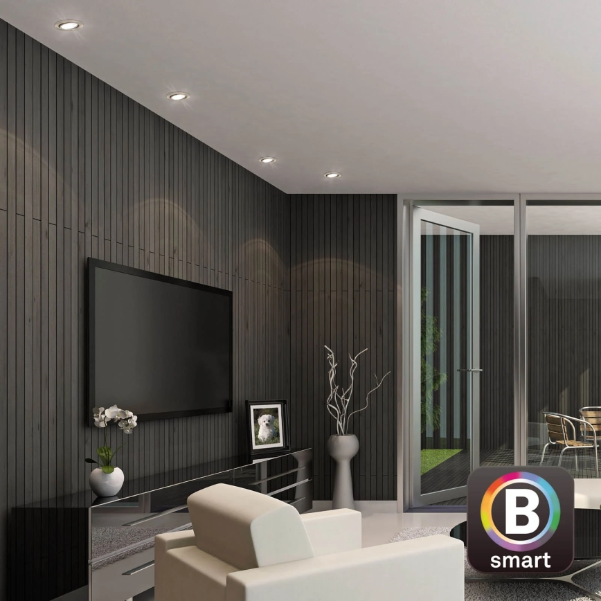 Brilo - SETTI 3x LED RGBW Himmennettävä kylpyhuonevalo 1xGU10/4,9W/230V 2700-6500K Wi-Fi Tuya IP23 + kauko-ohjaus