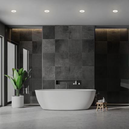 Brilo - SETTI 4x LED Kylpyhuoneen upotettava valo LED/4,9W/230V IP44 valkoinen