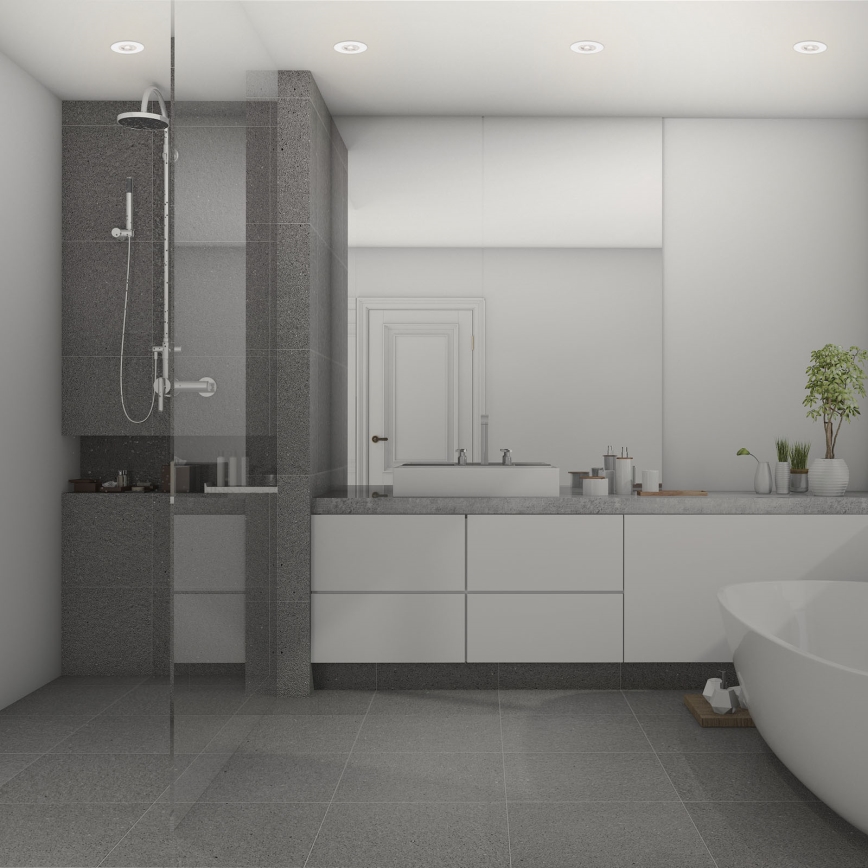 Brilo - SETTI 4x LED Kylpyhuoneen upotettava valo LED/4,9W/230V IP44 valkoinen