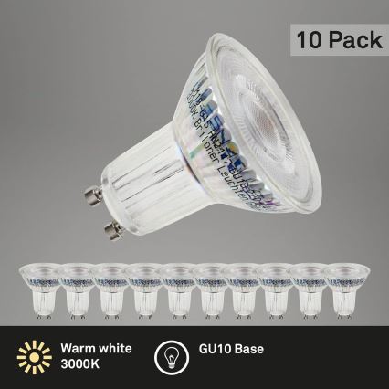 Briloner 0548-003 - SETTI 10x LED-polttimo GU10/3,5W/230V 3000K