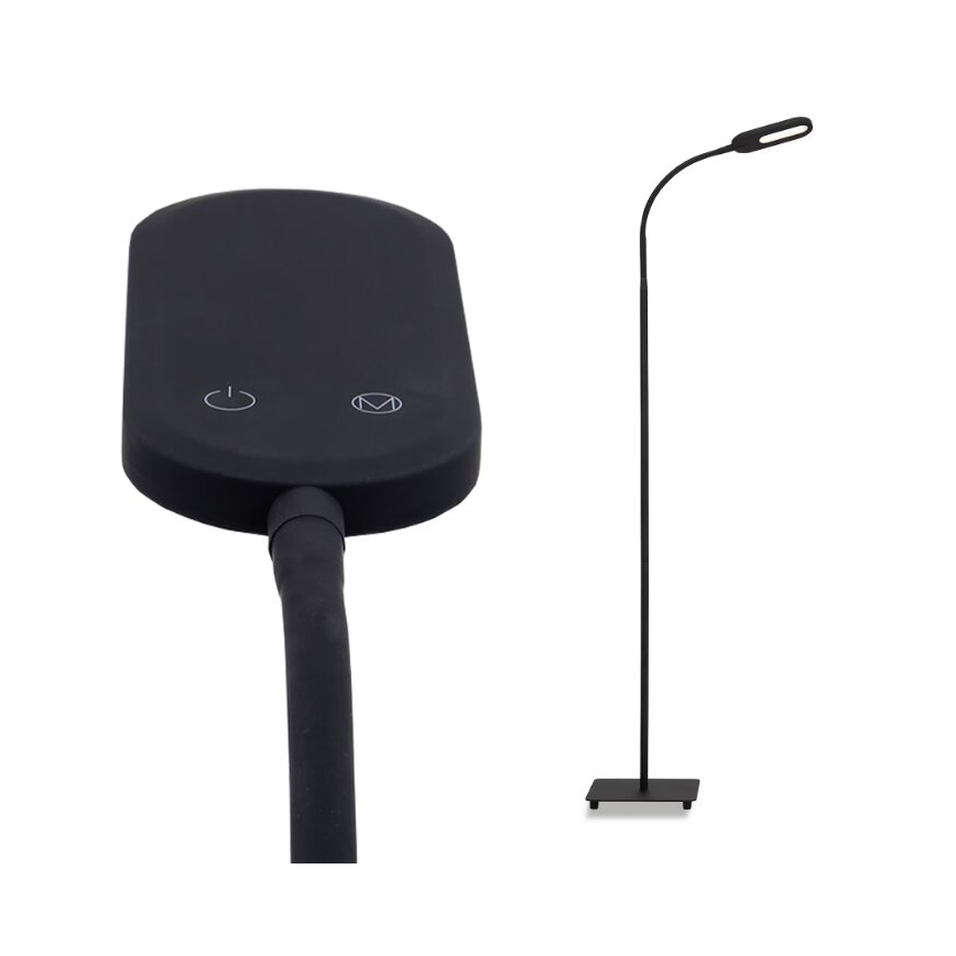 Briloner 1297-015 - LED himmennettävä joustava lattiavalaisin LED/6,6W/230V 3000K/4000K/6000K