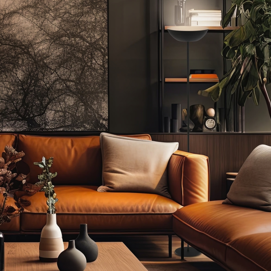 Briloner 1500015 - ESTATE himennettävä LED-lattiavalaisin LED/8W/5V 4000 mAh musta