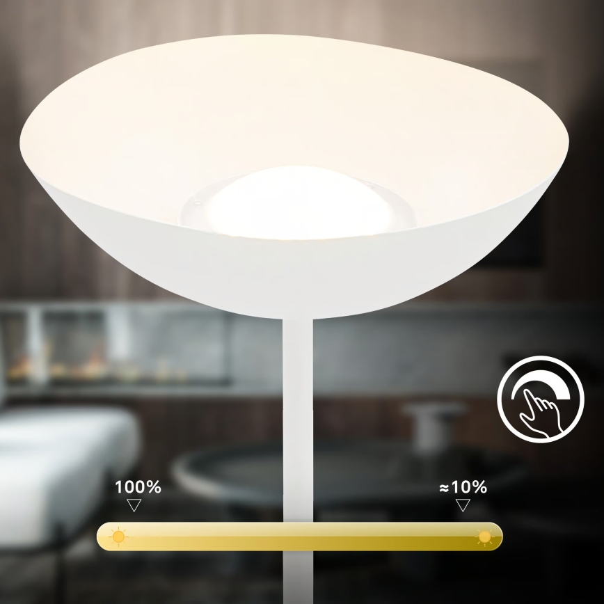 Briloner 1500016 - Himmennettävä LED-lattiavalaisin ESTATE LED/8W/5V 4000 mAh valkoinen