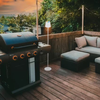 Briloner 1507016 - himmennettävä LED-lattiavalaisin KIKI LED/4,3W/5V IP44 2600 mAh valkoinen