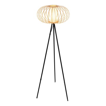 Briloner 1759011 - Lattiavalaisin 1xE27/10W/230V bambu/musta