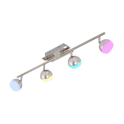 Briloner 2040-042 - LED RGB himmennettävä kohdevalaisin BAFFLE 4xLED/3,3W/230V + kaukosäädin