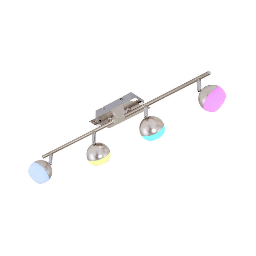 Briloner 2040-042 - LED RGB himmennettävä kohdevalaisin BAFFLE 4xLED/3,3W/230V + kaukosäädin