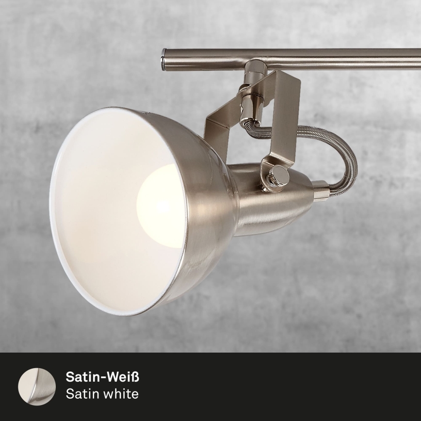 Briloner 2049-042 - Kohdevalaisin 4xE14/40W/230V, hopea