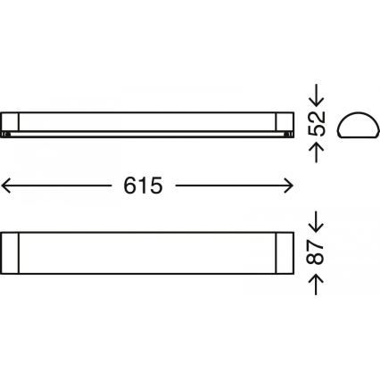 Briloner 2070-118 - Kylpyhuoneen LED-peilivalo BATH LED/10W/230V IP44