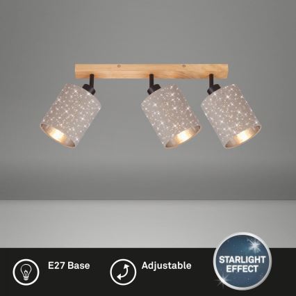 Briloner 2078-031 - Kohdevalo SPOTLIGHT 3xE27/25W/230V beige