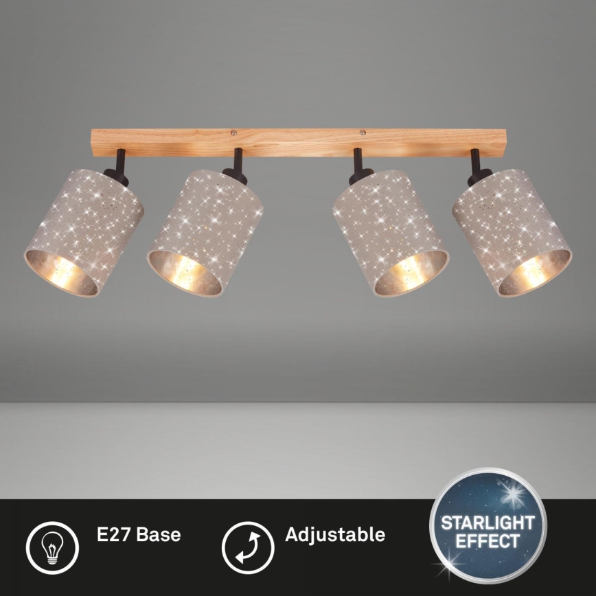 Briloner 2078-041 - Kohdevalo SPOTLIGHT 4xE27/25W/230V beige