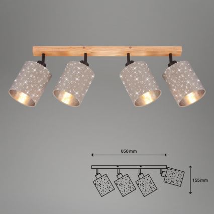 Briloner 2078-041 - Kohdevalo SPOTLIGHT 4xE27/25W/230V beige