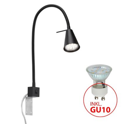 Briloner 2080-015 - LED-seinävalaisin COMFORT LIGHT 1xGU10/5W/230V musta