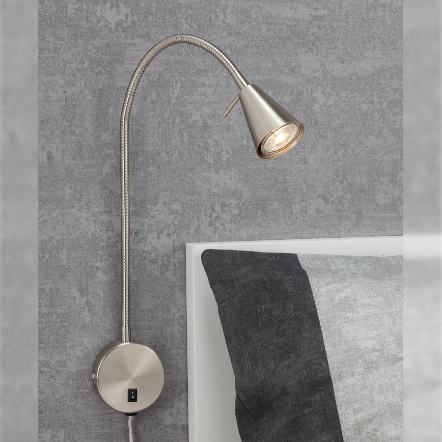 Briloner 2082-012 - LED-seinävalaisin COMFORT LIGHT 1xGU10/5W/230V mattakromi