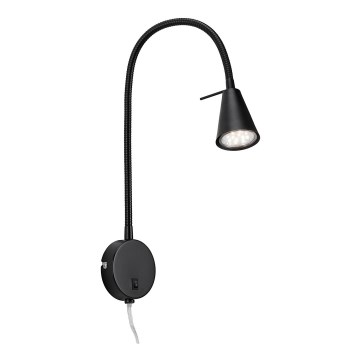 Briloner 2082-015 - LED säädettävä seinävalaisin COMFORT LIGHT 1xGU10/5W/230V musta