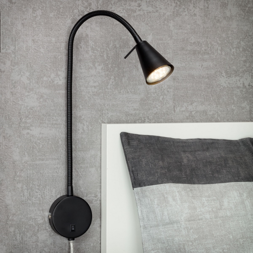 Briloner 2082-015 - LED säädettävä seinävalaisin COMFORT LIGHT 1xGU10/5W/230V musta