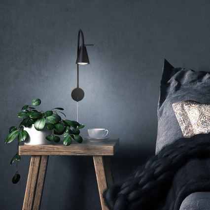 Briloner 2082-015 - LED säädettävä seinävalaisin COMFORT LIGHT 1xGU10/5W/230V musta