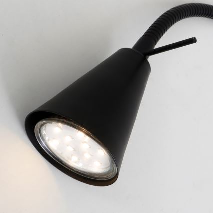 Briloner 2082-015 - LED säädettävä seinävalaisin COMFORT LIGHT 1xGU10/5W/230V musta