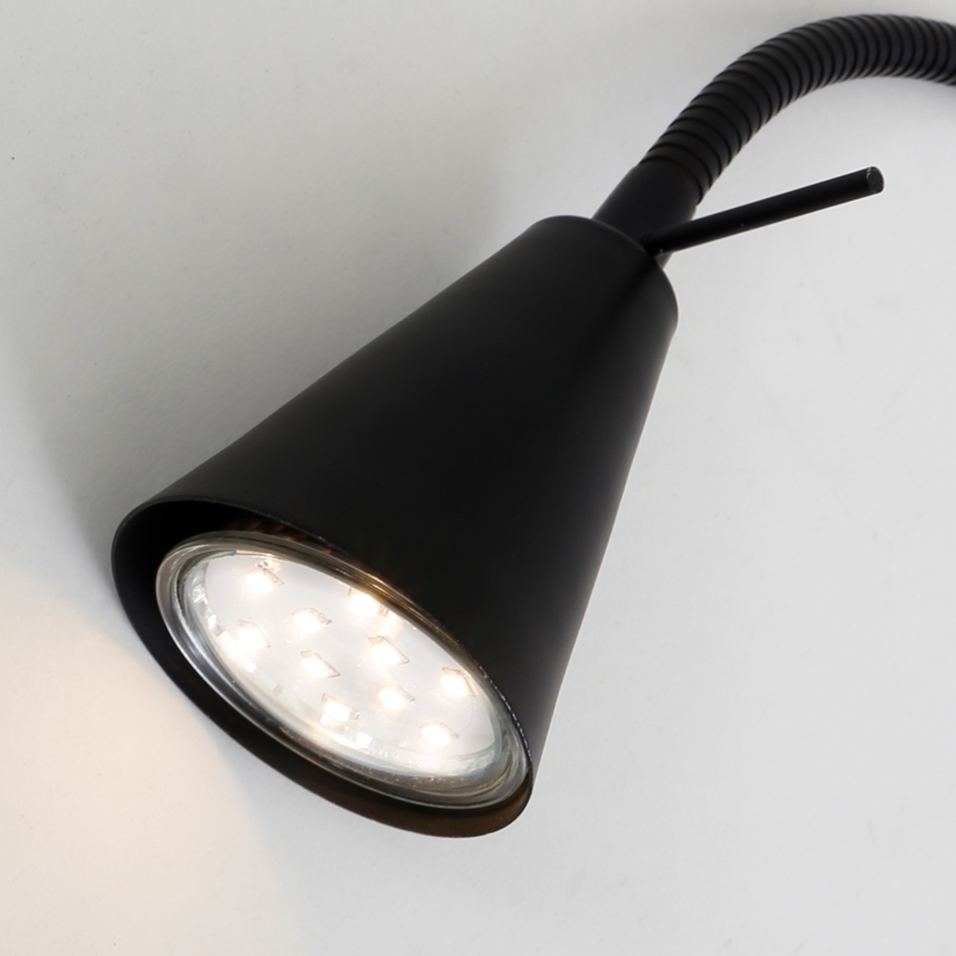 Briloner 2082-015 - LED säädettävä seinävalaisin COMFORT LIGHT 1xGU10/5W/230V musta