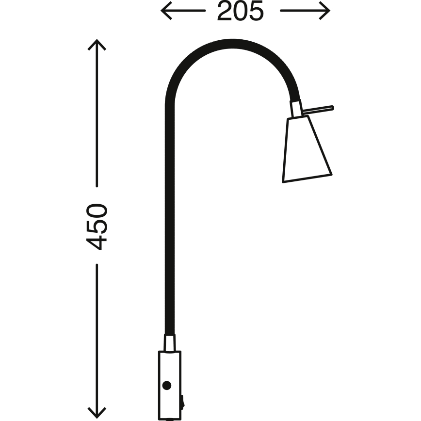 Briloner 2082-015 - LED säädettävä seinävalaisin COMFORT LIGHT 1xGU10/5W/230V musta
