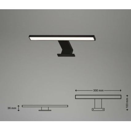 Briloner 2104-015 - LED-peilivalon kylpyhuoneeseen DUN LED/5W/230V 30 cm IP44