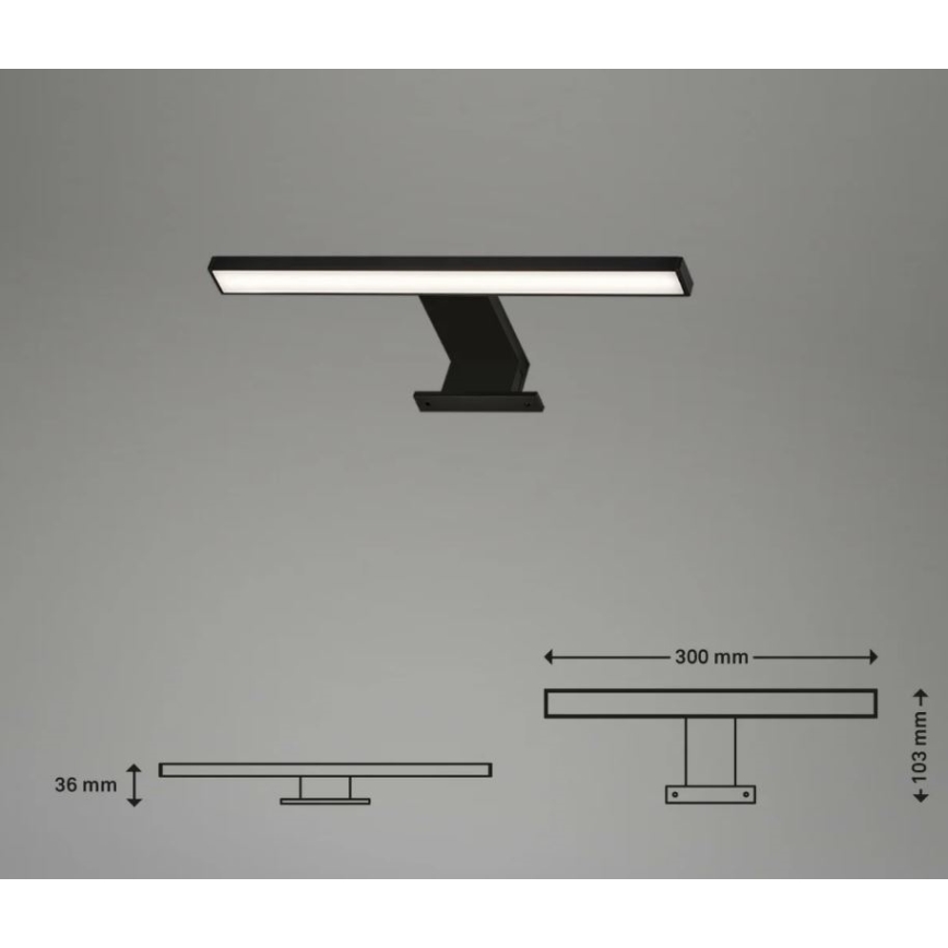 Briloner 2104-015 - LED-peilivalon kylpyhuoneeseen DUN LED/5W/230V 30 cm IP44