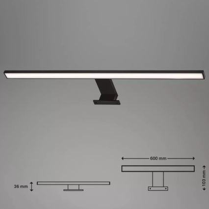 Briloner 2104-115 - LED-peilivalon kylpyhuoneeseen DUN LED/8W/230V 60 cm IP44