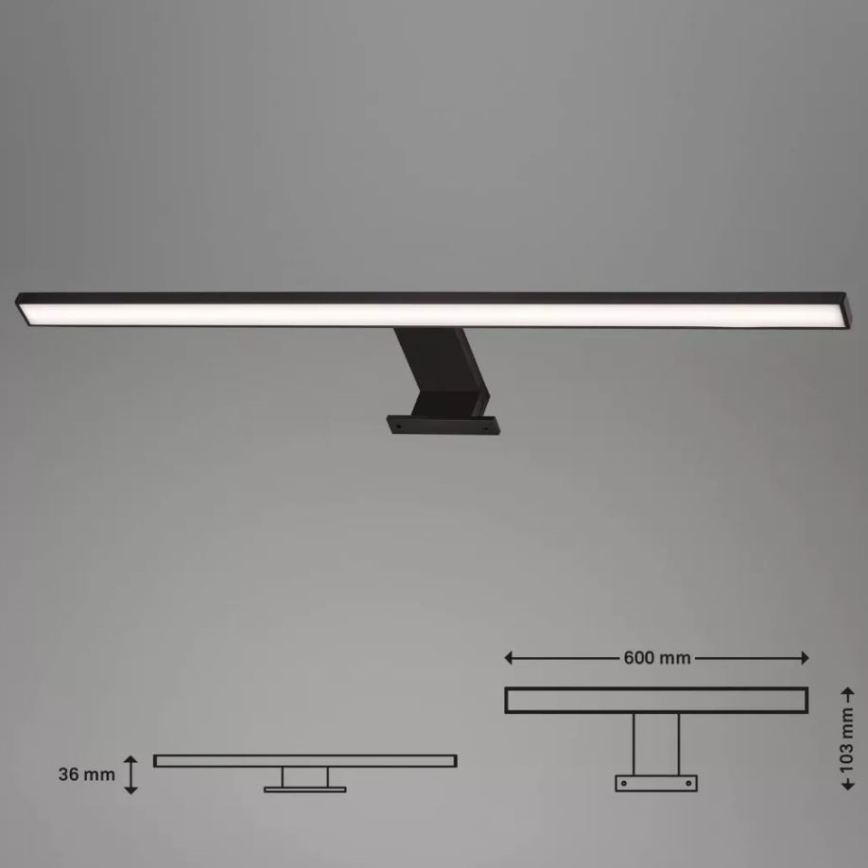 Briloner 2104-115 - LED-peilivalon kylpyhuoneeseen DUN LED/8W/230V 60 cm IP44
