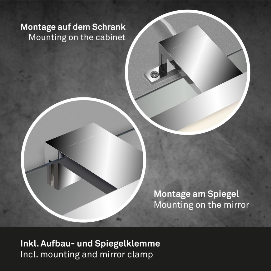 Briloner 2104-118 - LED-kylpyhuoneen peilivalaisin LED/8W/230V 60 cm mattakromi