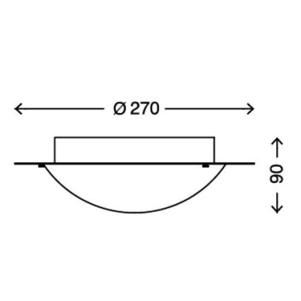 Briloner 2120-018 - Kylpyhuoneen kattovalo SPLASH 1xE27/60W/230V IP23