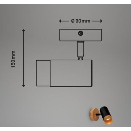 Briloner 2144015 - Seinäkohdevalo SPOT 1xGU10/9W/230V