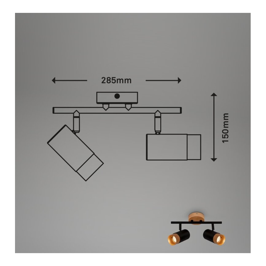Briloner 2144025 - Kohdevalo SPOT 2xGU10/9W/230V