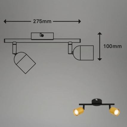 Briloner 2145-027 - Kohdevalaisin 2xGU10/9W/230V